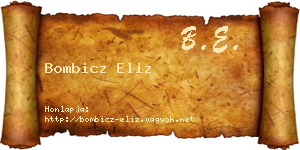 Bombicz Eliz névjegykártya